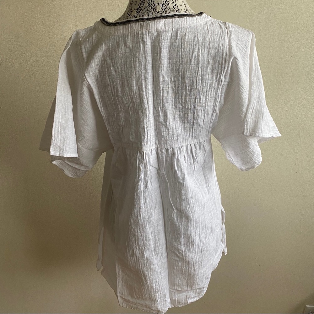JCrew White Cotton Beach Tunic Sz S - Picture 3 of 6